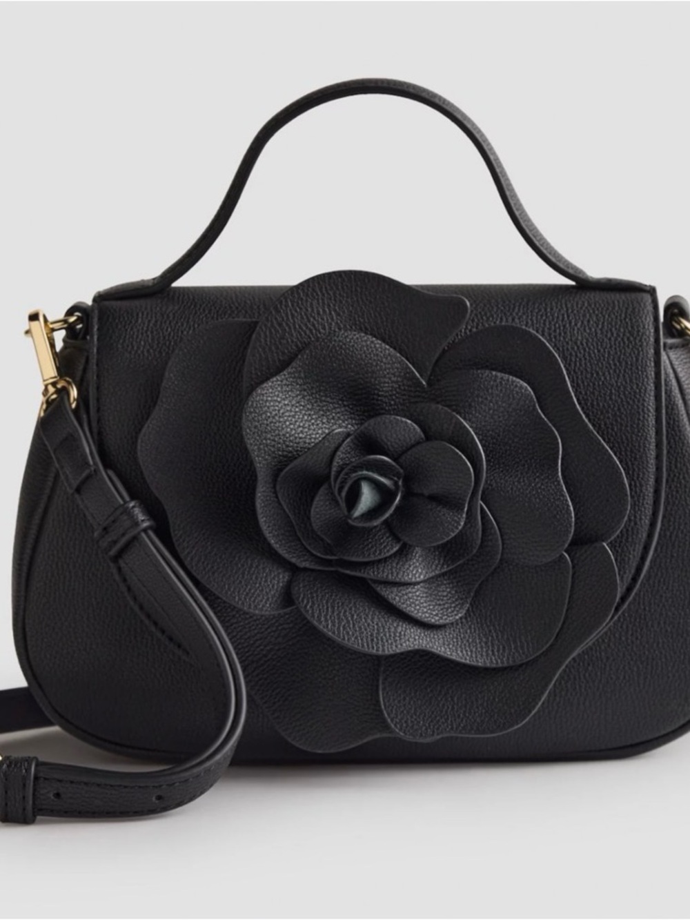 LC Lauren Conrad classic Floral black clutch shoulder bag NWT